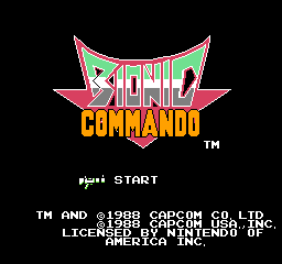 Bionic Commando (USA) Title Screen